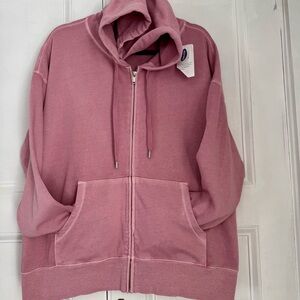 Old Navy Vintage Specially Dyed Zip Hoodie - Mauve Pink - XL